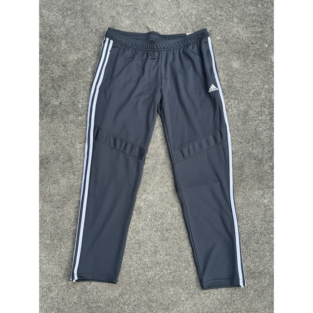 Adidas AEROREADY 3 Stripe Track Pants Gray Tapered Athletic Joggers Men